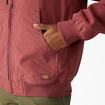 Chaqueta Dickies de lona de pato con forro polar para mujer, color mantequilla de manzana, XS