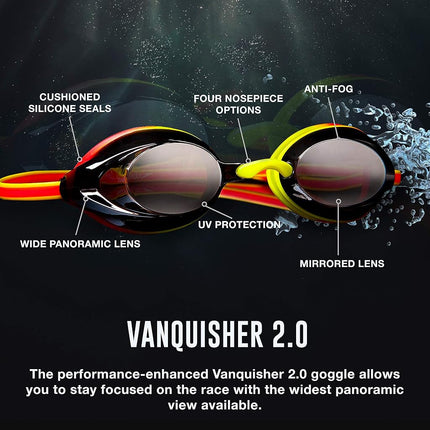 Speedo Vanquisher 2.0 Mirrored Bright Cobalt/Amber One Size