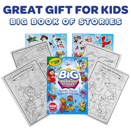 Crayola Coloring Book Set, Big Book of Stories, 288 Coloring Pages, Gift for Kids, Age 3, 4, 5, 6, Multi [Office Product]