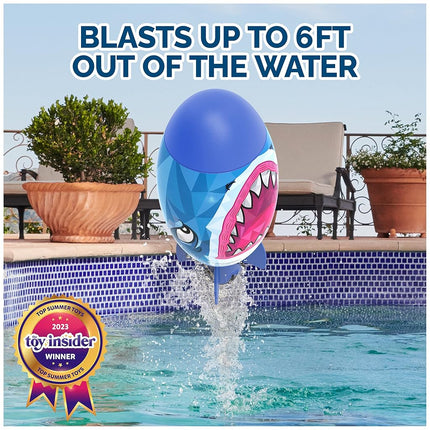 SwimWays Shark Rocket, Kids Pool Accessories & Torpedo Pool Toys, Water Rocket Outdoor Games for The Swimming Pool, Lake & Beach for Kids Ages 5 & Up