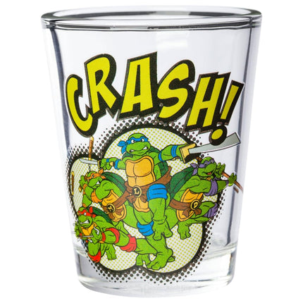 Silver Buffalo TMNT Group Comic Book Set Boxed 4pc. 1.5oz. mini Glass Set 4x1