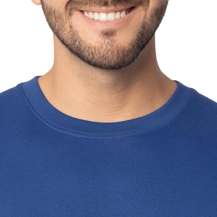 Sudadera de cuello redondo de vellón Eversoft para hombre Fruit of the Loom, absorbe la humedad y es transpirable, tallas S-4x, azul suave, 4XL