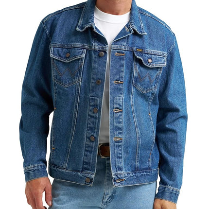 Wrangler Men's Rugged Wear Unlined Denim Jacket, Antique Indigo, Large
