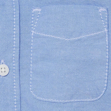 The Children's Place Baby Boys and Toddler Boys Short Sleeve Button Down Shirt, Light Blue Oxford, 4T, Light Blue, Small