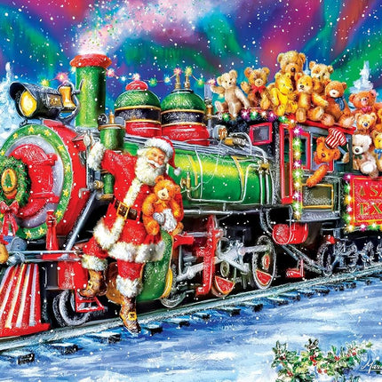 MasterPieces Holiday EZ Grip Extra Large Jigsaw Puzzle, North Pole Delivery, Featuring Art by Jenny Newland, 300 Pieces