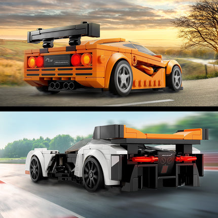 LEGO Speed Champions McLaren Solus GT & McLaren F1 LM, 2 Iconic Race Car Toys for Boys & Girls, Hypercar Model Building Kit, Collectible 2023 Set 76918