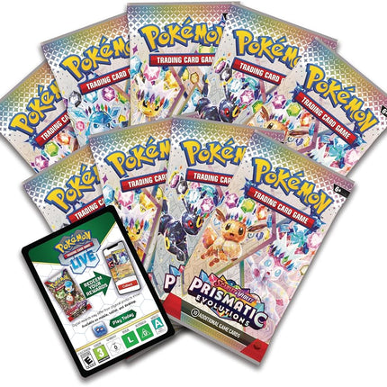 Pokémon TCG: Scarlet & Violet—Prismatic Evolutions Elite Trainer Box (1 Full Art Promo Card, 9 Boosters & Premium Accessories)