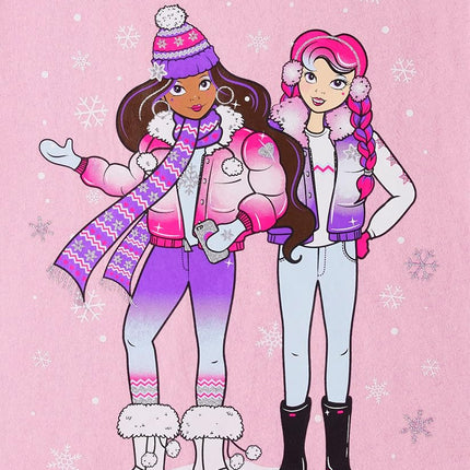 The Children's Place Camisetas gráficas de manga larga de unicornios, deportes y princesas para niñas, niñas de invierno, XX-Large