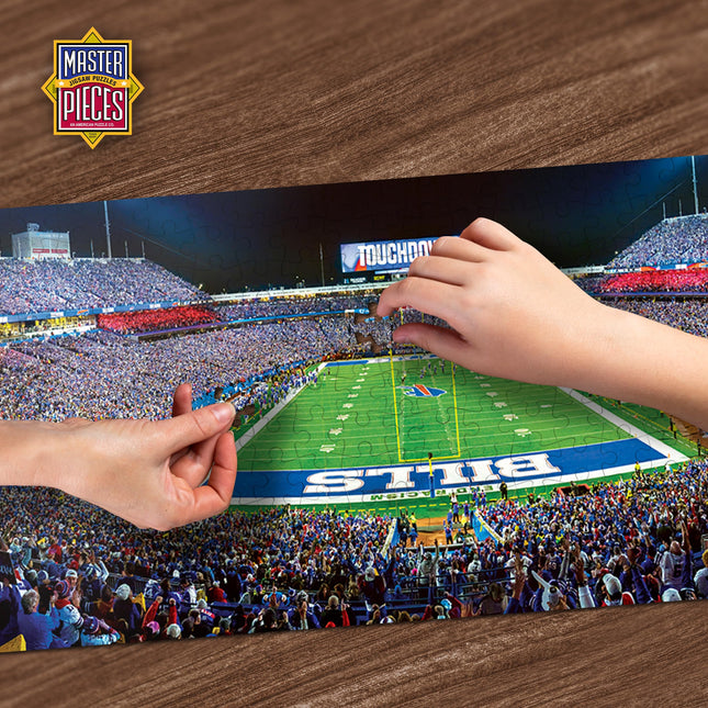 MasterPieces 1000 Piece Sports Jigsaw Puzzle - NFL Buffalo Bills Endzone View Panoramic - 13"x39"