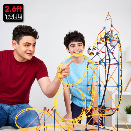 K'NEX | Amazin' 8 Coaster | Construction Set for Boys and Girls, Theme Park, Roller Coaster, 448 Piece Kids Building Set for Children Ages 7+ | Basic Fun 80216