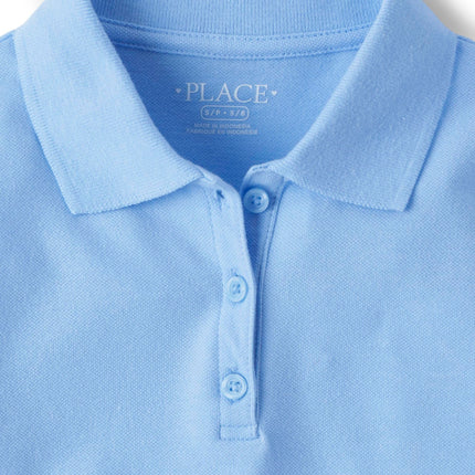 The Children's Place Girls' Multipack Short Sleeve Pique Polos, Pale Sun/Daybreak/Sparkle Pink 3-Pack, X-Small