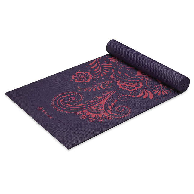 Gaiam Yoga Mat Premium Print Extra Thick Non Slip 