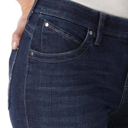 Wrangler Women's Cool Vantage Q-Baby Mid Rise Cut Ultimate Riding Jean, Boot Scootin, 19x34