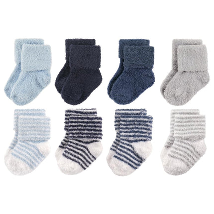 Hudson Baby Calcetines de Felpa y Algodón para Recién Nacido, Niña, Rayas de Niño, 12-24 Meses