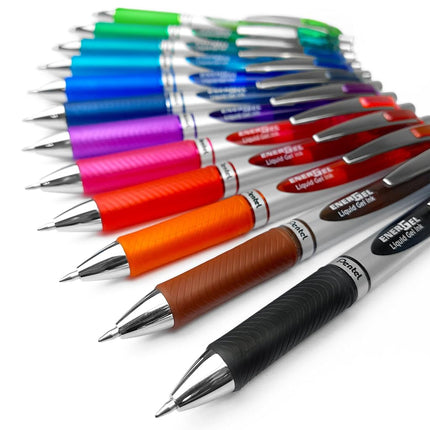 Pentel EnerGel XM BL77 - Retractable Liquid Gel Ink Pen - 0.7mm - 54% Recycled - Black - Box of 12