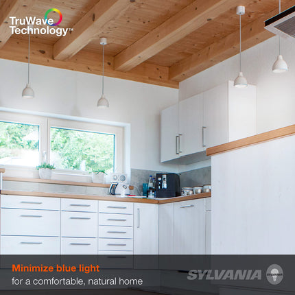 SYLVANIA LED TruWave Natural Series A19 Light Bulb, 40W Equivalent, Efficient 5.5W, Medium Base, Dimmable Frosted 5000K Daylight, 6 pack