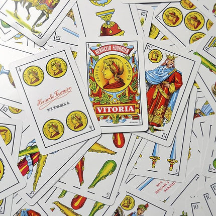 FOURNIER-no1 40 Spanish Card Deck, Blue/Red, (20984)