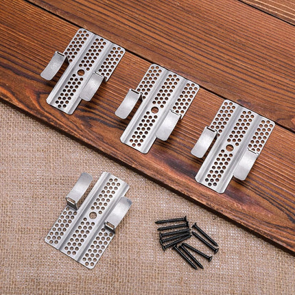 moonoom 32 Pack Drywall Repair Clips, 1/2 inch Drywall Fastener Clip with 64 Screws, Stainless Steel Wall Patch Clips for Damaged Walls Repairing