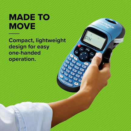 DYMO Bundle LetraTag 100H Handheld Label Maker with 3 Bonus Labeling Tapes, Easy-to-Use, Great for Home and Office Organization, Silver