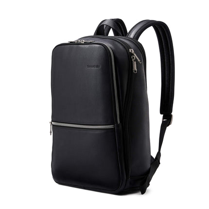 Samsonite Classic Leather Slim Backpack, Black, On