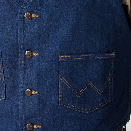 Wrangler Chaleco vaquero sin forro para hombre, Chaleco forrado, XL