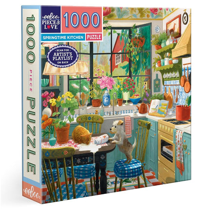 eeBoo PZT116 Kitchen in Spring Jigsaw Puzzle for A
