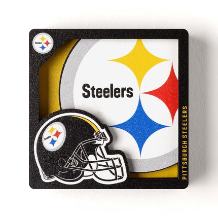 YouTheFan NFL Pittsburgh Steelers 3D Logo Series Magnets