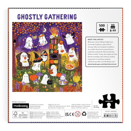 Mudpuppy Ghostly Gathering! – 500 Piece Family Jigsaw Puzzle With Colorful And Fun Illustrations of Ghosts Getting Ready For Halloween For Children Ages 8 And Up