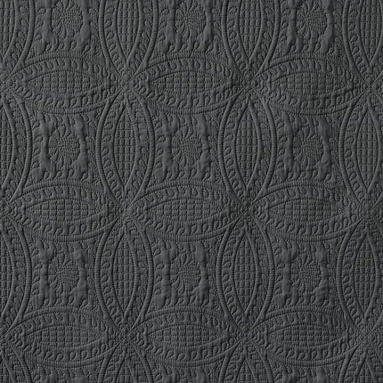 Chezmoi Collection Austin 3-Piece Oversized Bedspread Coverlet Set (Queen, Charcoal), Microfiber