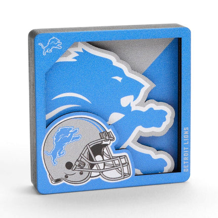 YouTheFan NFL Detroit Lions 3D Logo Series Magnets