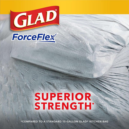 Glad Tall Kitchen Drawstring Trash Bags - OdorShield 13 Gallon White Trash Bag, Febreze Fresh Clean - 110 Count