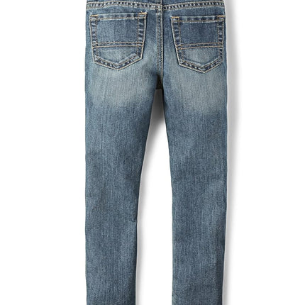 The Children's Place Jeans Multipack Básicos Elásticos Ajustados para Niño, Azul Medio, 14