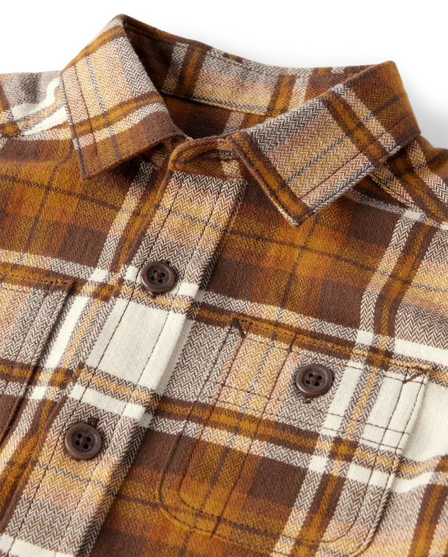 The Children's Place Camisa abotonada de franela a cuadros de manga larga para bebés y niños pequeños, cuadros Haystack, 2T