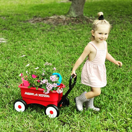 Radio Flyer Push & Pull Walker Wagon with Garden Tools, Ages 1-4