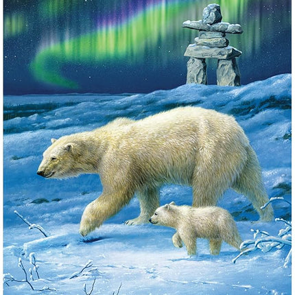 Buffalo Games - Hautman Brothers - Northern Lights Bears - 1000 Piece Jigsaw Puzzle for Adults Challenging Puzzle Perfect for Game Nights - Finished Puzzle Size is 26.75 x 19.75