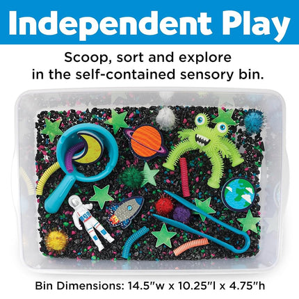 Creativity for Kids Sensory Bin Outer Space – Space-Themed Play Set with Astronauts, Aliens, Planets & Tools – Imaginative Sensory Play for Kids Ages 3+