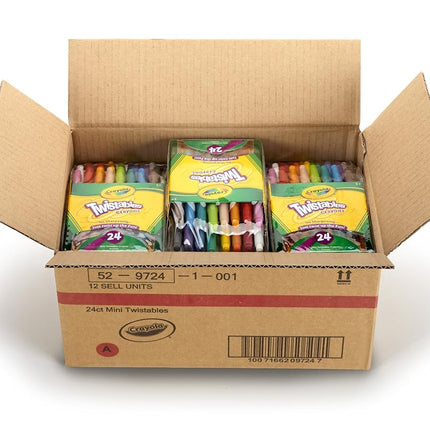 Crayola Mini Twistable Crayons, (24 Colors per case) - Case of 12