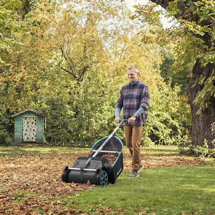 Gardena leaf and grass collector: Sweeping collector for the garden, with removable collection bag, rotating brush system, ergonomic handle, low noise (3565-20)