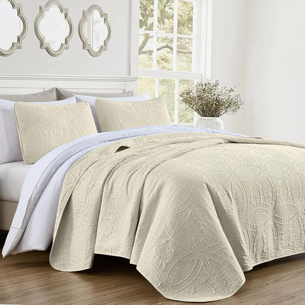 Chezmoi Collection 3 Piece Oversized Bedspread Cov