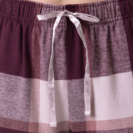 Wrangler womens Long Sleeve Flannel Top and Pant Pajama Set, Block Plaid, 4XL Plus