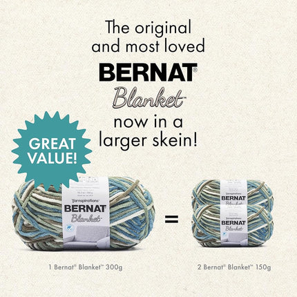 Bernat Blanket Speckle Squall Yarn - 2 Pack of 10.5oz/300g - Polyester - #6 Super Bulky - 220 Yards - Knitting & Crochet