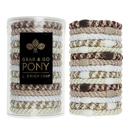 L. Erickson Grab & Go Pony Tube, White Chocolate