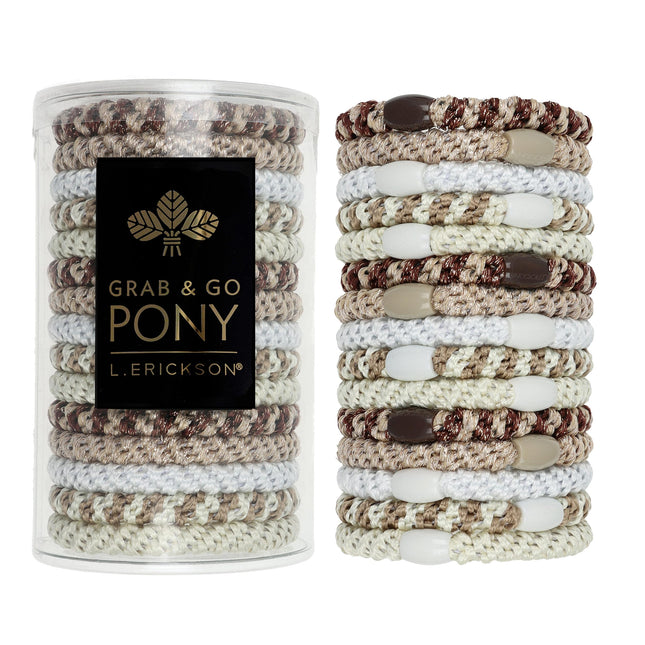 L. Erickson Grab & Go Pony Tube, White Chocolate