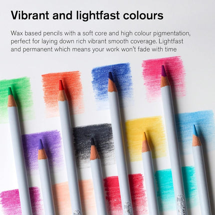 Winsor & Newton Studio Collection Colouring Pencils, 24 Soft Core Drawing Pencils, Premium Artist Quality, for Sketching, Blending, Shading and Layering