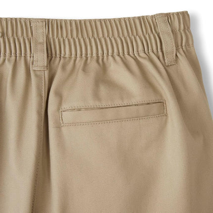 French Toast Boys Pull On Twill Shorts (Standard and Husky), khaki, 18 Husky