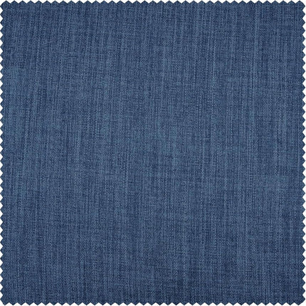 HPD Half Price Drapes Faux Linen Textured Room Darkening Curtains for Bedroom 96 Inches Long (1 Panel), 100W X 96L Extra Wide Curtains for Living Room Home Decor, Denim
