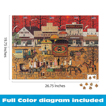Buffalo Games – Charles Wysocki - Smooth Talker -1000 Piece Jigsaw Puzzle -Colorful Puzzles for Adults – Precision-Cut Pieces, Beautiful Artwork, and Hours of Fun