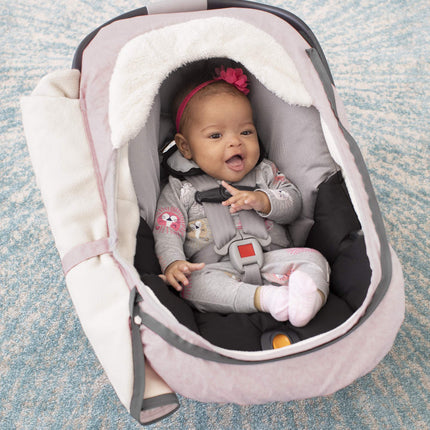 Funda de invierno para asiento de automóvil Skip Hop: forro polar ultra suave, color rosa jaspeado