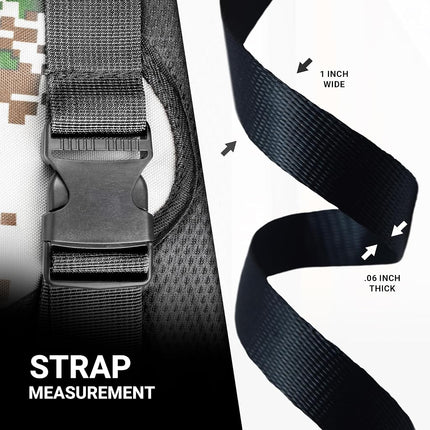 Strapworks Heavyweight Polypropylene Webbing - Heavy Duty Poly Strapping for Outdoor DIY Gear Repair, 1 Inch x 10 Yards - Powder Blue
