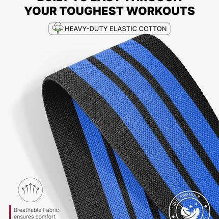DMoose Fitness Knee Wraps for Weightlifting (Pair) - USPA Approved 78" Cotton Knee Straps for Powerlifting, Leg Press, Squats & Joint Stability - Reinforced Stitching Knee Wrap Support for Men & Women